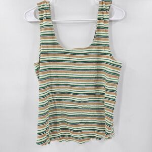 Nwt rue21 tank top crop stripes 2xl green 90s y2k